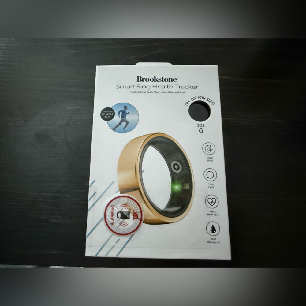 Brookstone Gold Smart Ring with Health Features